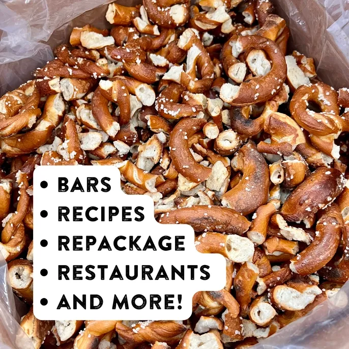 Handmade Pretzels, Salted Bulk Pieces - 10# Box