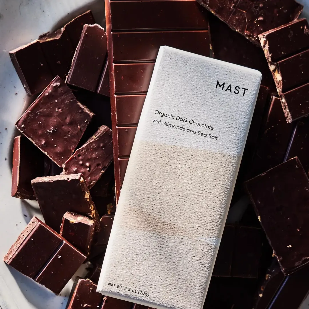 Organic Dark Chocolate with Almond and Sea Salt