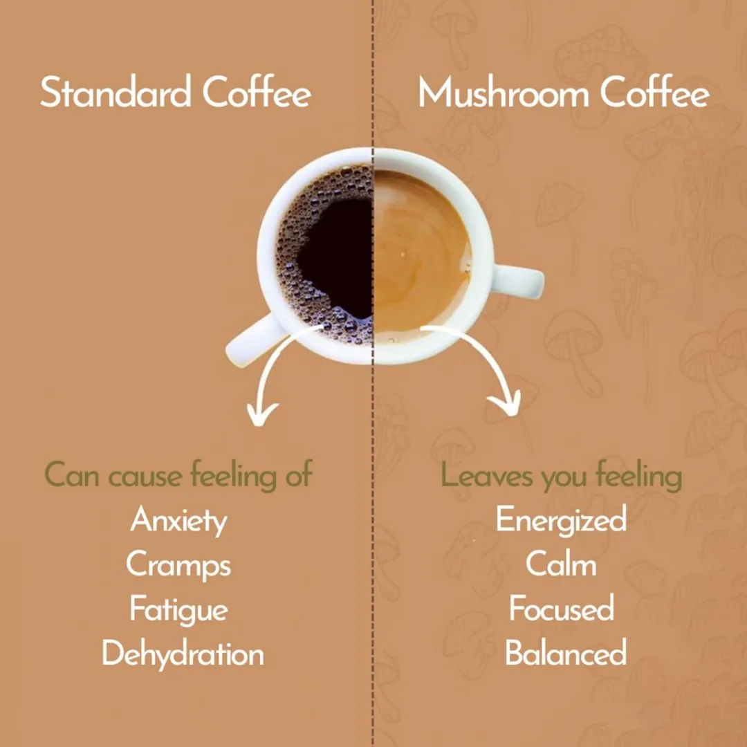 4 in 1 Mushroom Alternative Drink | Caffeine Free (16oz)