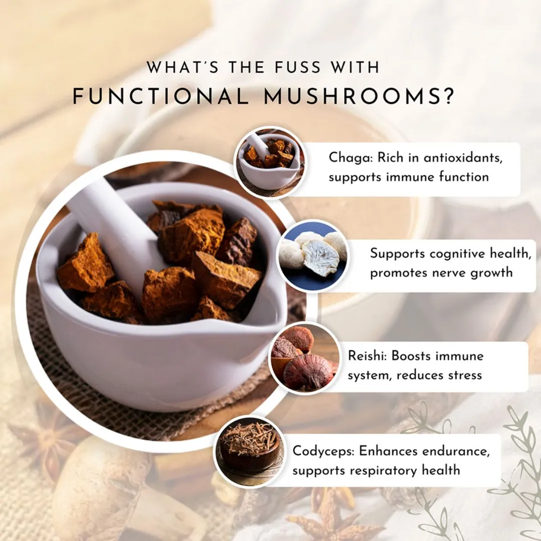 4 in 1 Mushroom Alternative Drink | Caffeine Free (16oz)
