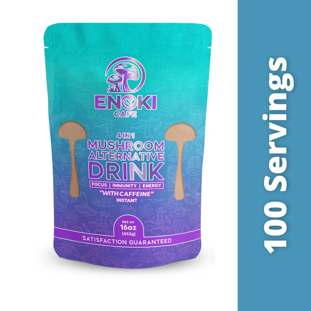 4 in 1 Mushroom Alternative Drink - With Caffeine (16oz)