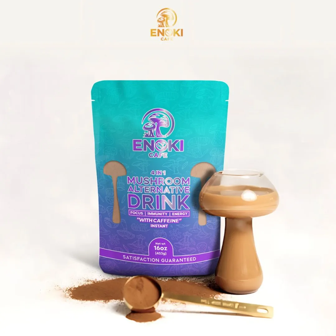4 in 1 Mushroom Alternative Drink - With Caffeine (16oz)
