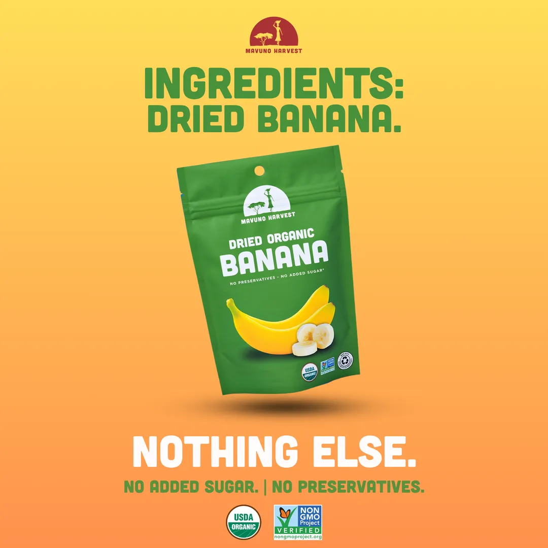Organic Dried Banana - 1 lb