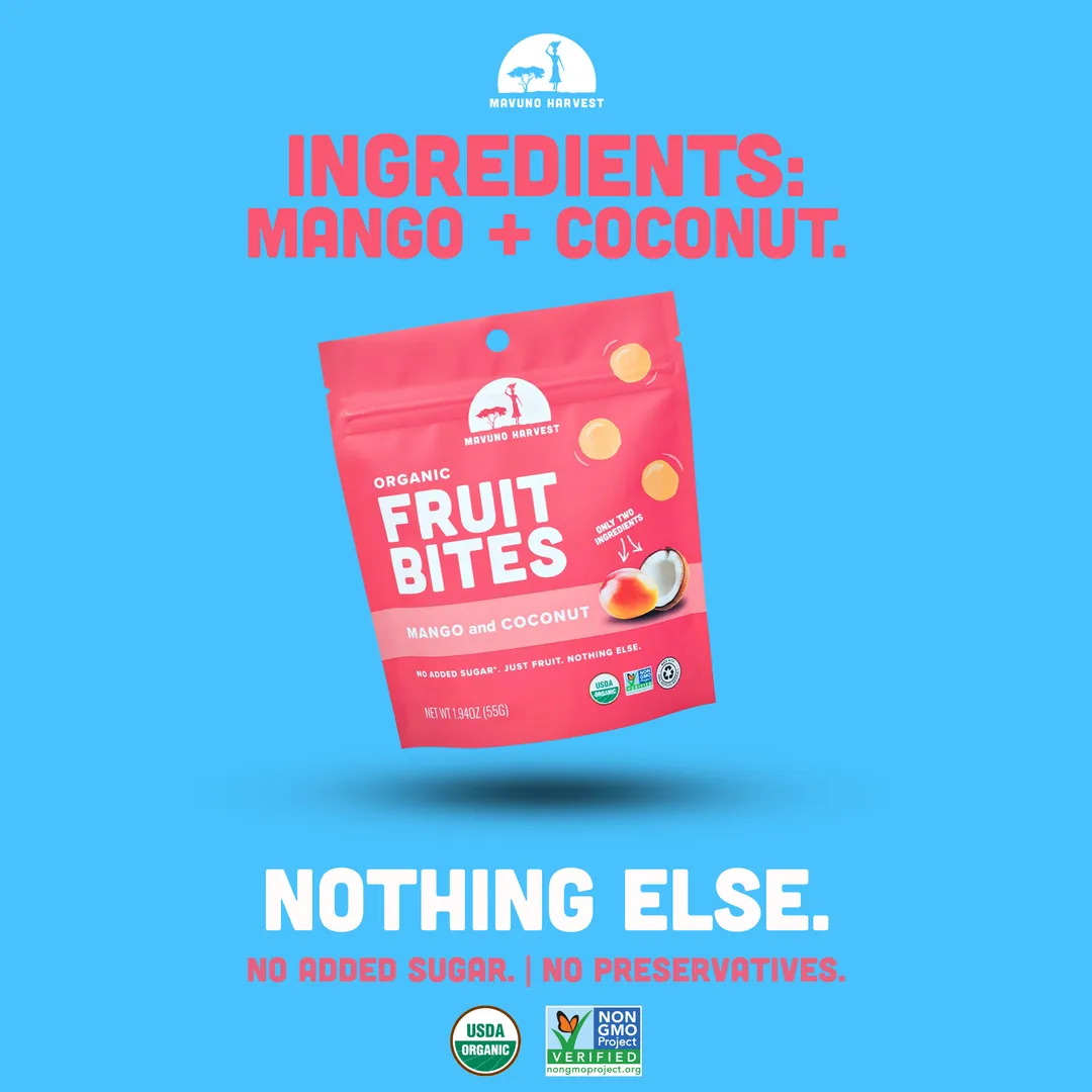 Organic Mango + Coconut Fruit Bites