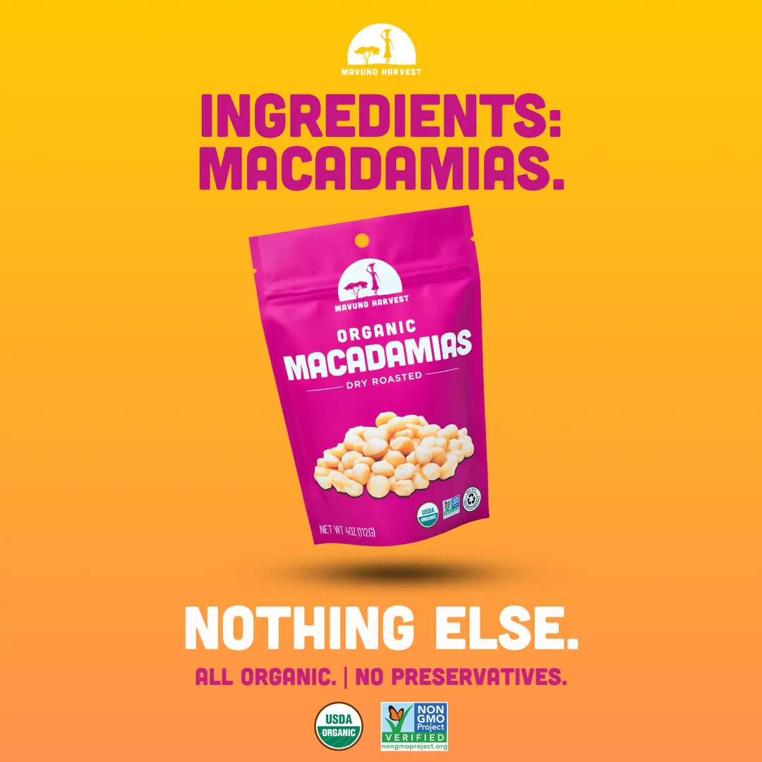 Organic Dry Roasted Macadamias - 1 lb