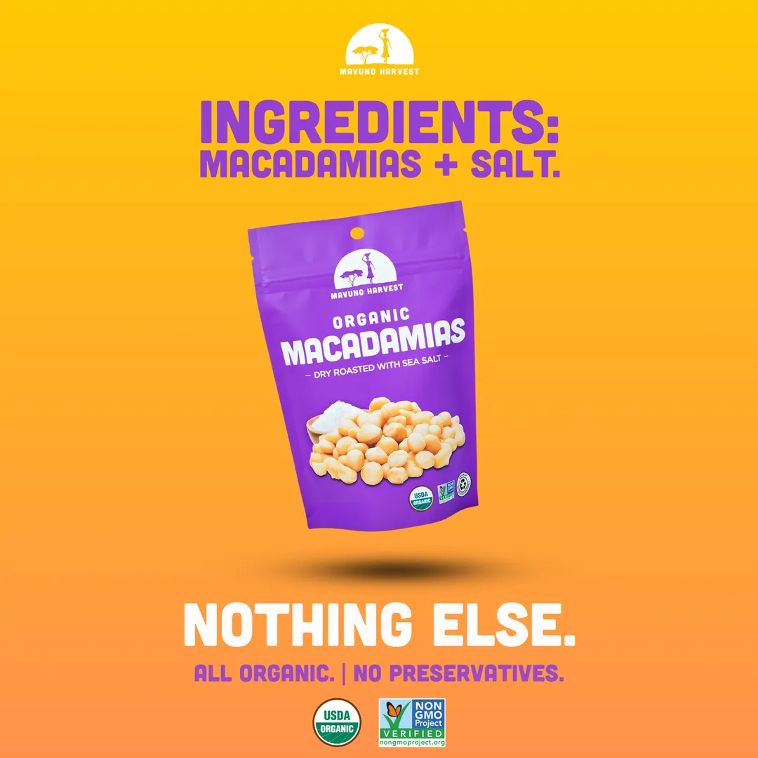 Organic Dry Roasted Macadamias with Sea Salt - 4 oz