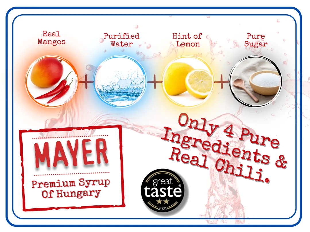 Mayer Premium Chili Mango Handcrafted syrup - International Award-Winner (500 ml)