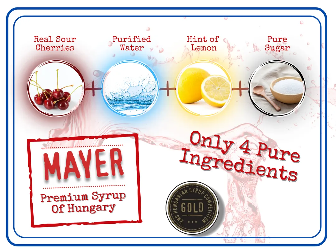 Mayer Premium Sour Cherry Syrup - Award Winner - Handcrafted (500 ml)