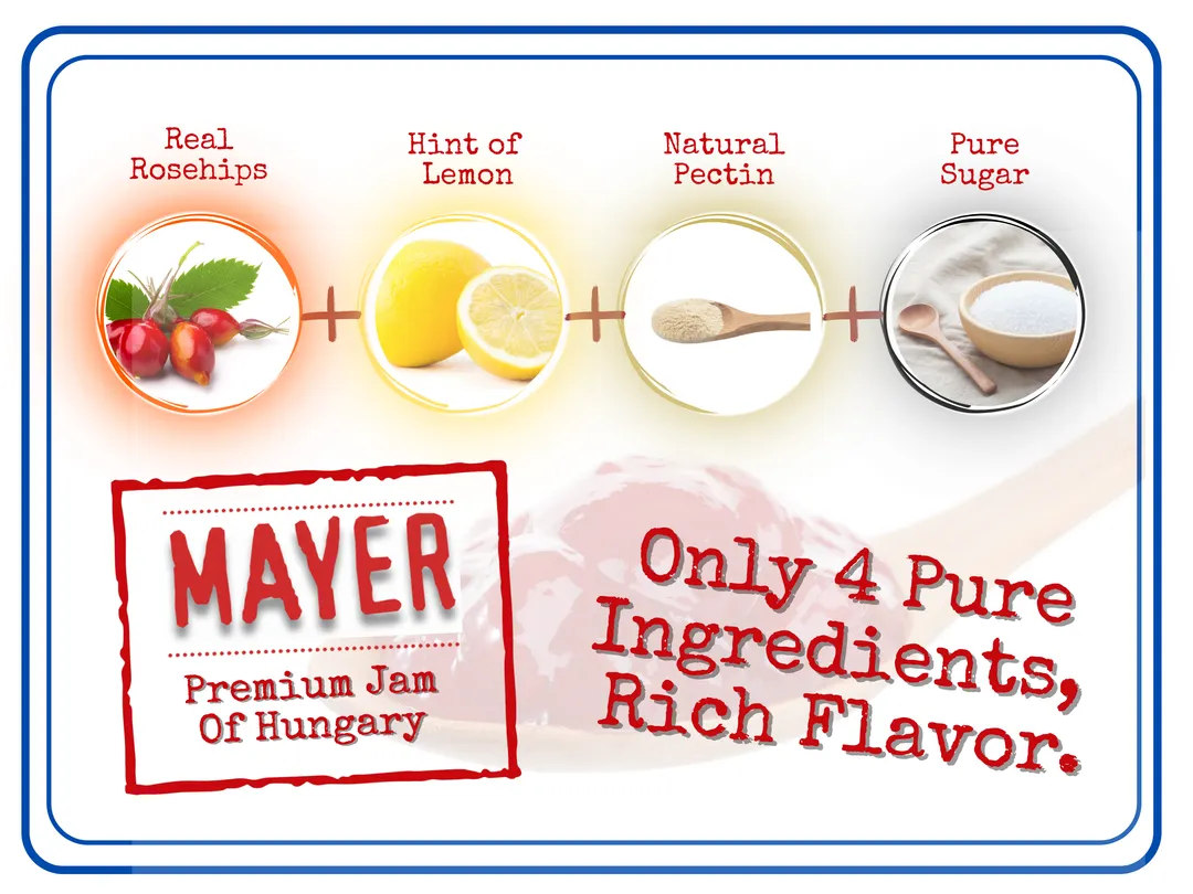 Mayer Premium Handcrafted Rosehip Jam 13.4 fl oz (0.84 pt) (381 g)