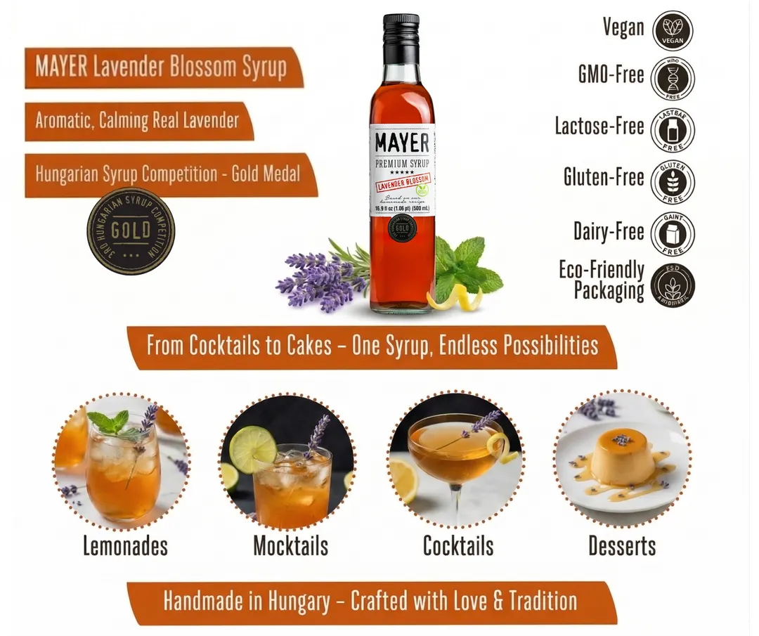 Mayer Premium Hungarian Lavender Blossom Syrup