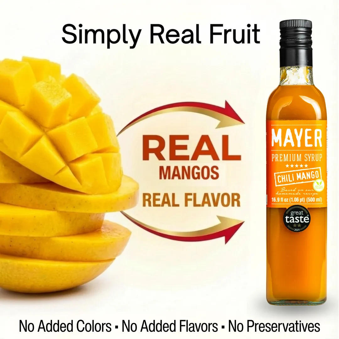 Mayer Premium Chili Mango Handcrafted syrup - International Award-Winner (500 ml)