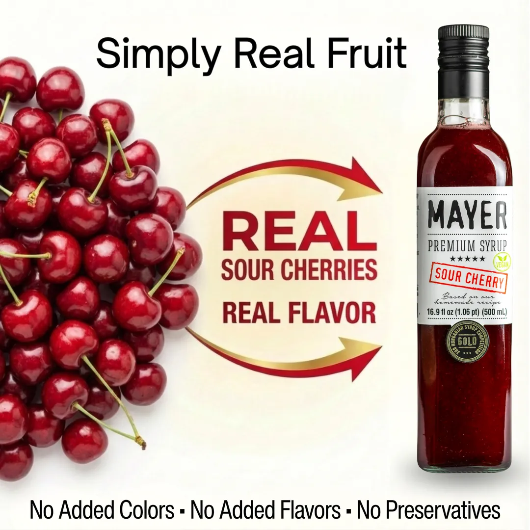 Mayer Premium Sour Cherry Syrup - Award Winner - Handcrafted (500 ml)