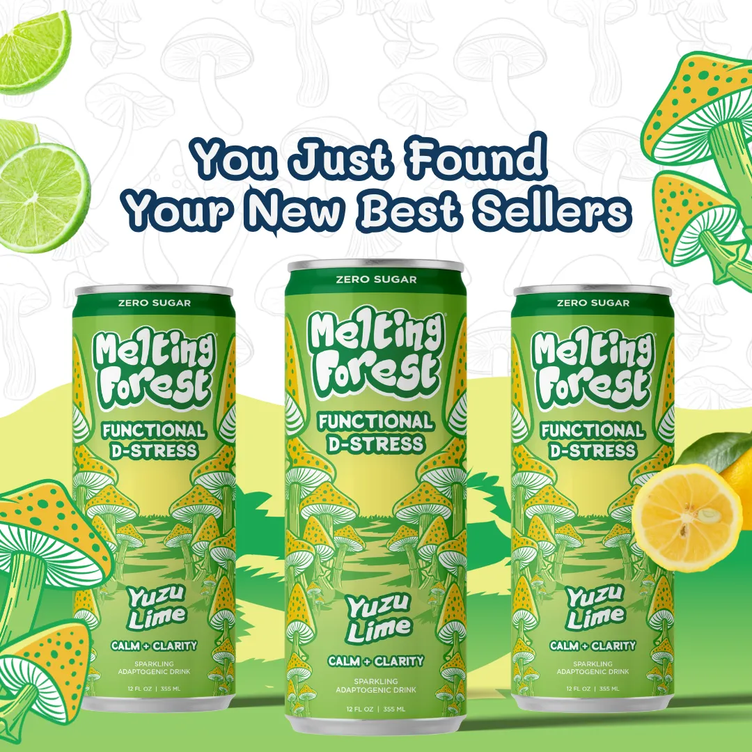Melting Forest D-Stress Sparkling Water – Yuzu Lime 