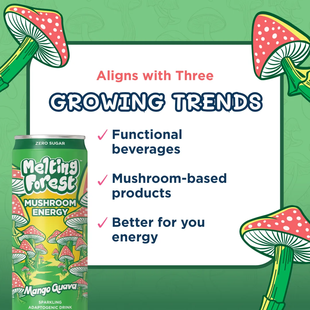Melting Forest Energy Sparkling Water – Mango Guava