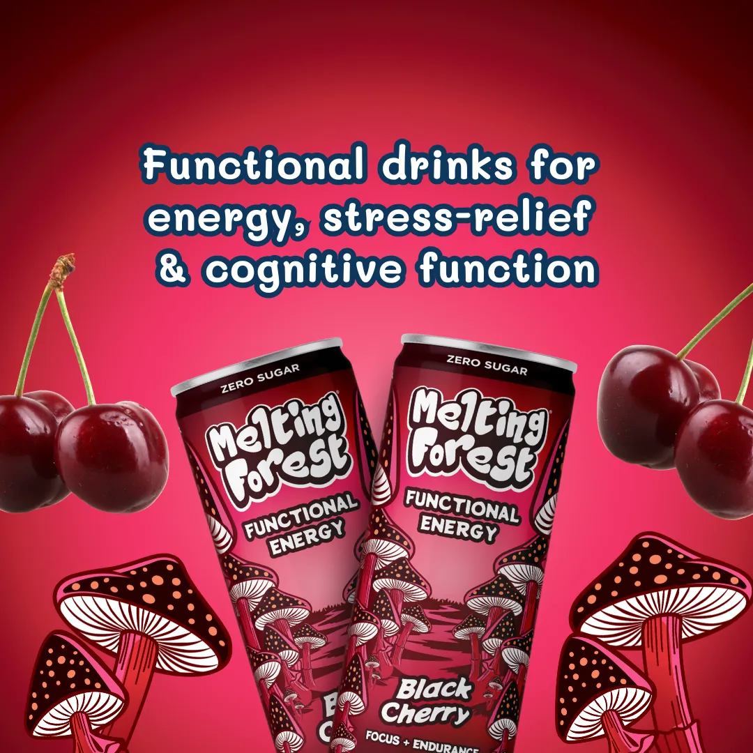 Melting Forest Energy Sparkling Water – Black Cherry