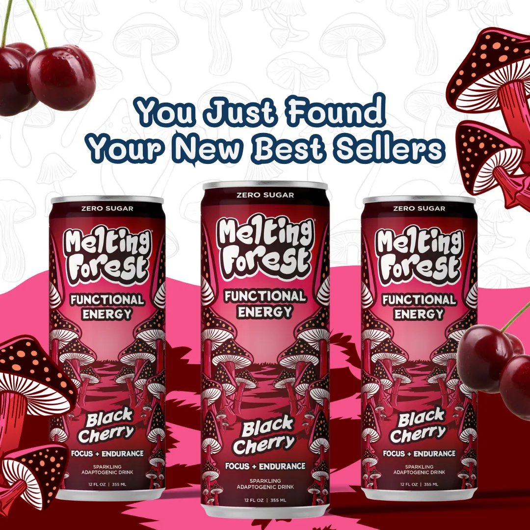 Melting Forest Energy Sparkling Water – Black Cherry