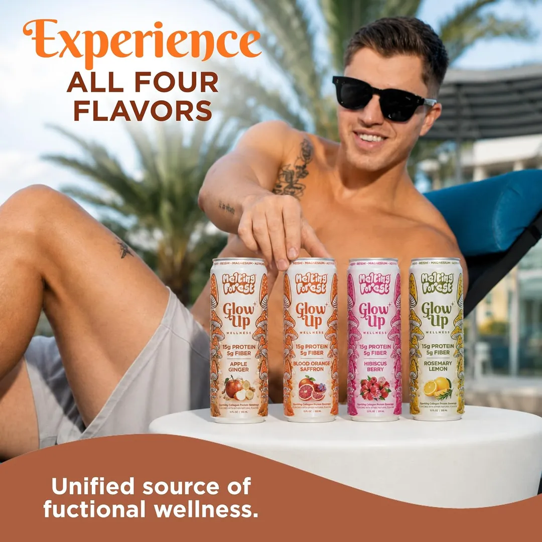 Melting Forest Glow Up Sparkling Collagen Protein – Apple Ginger