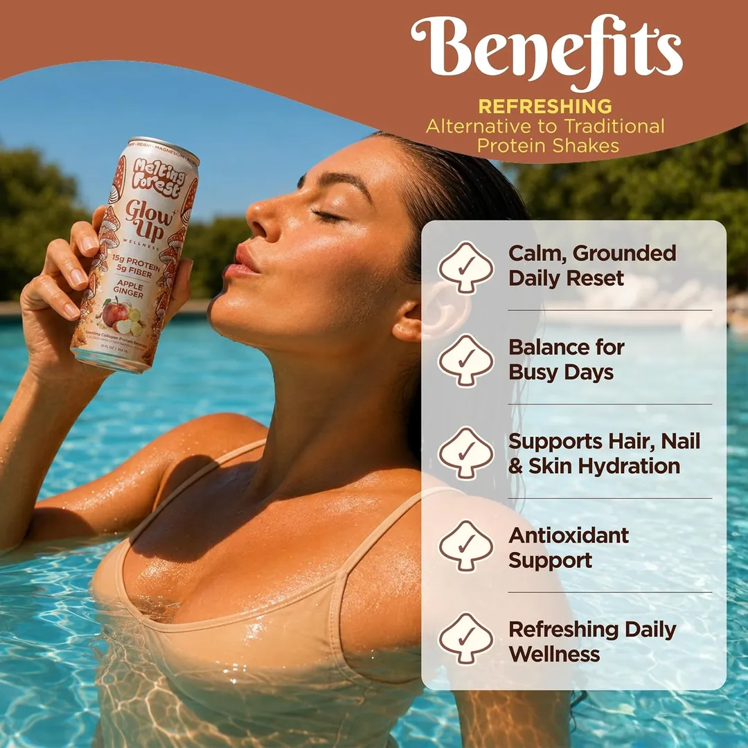 Melting Forest Glow Up Sparkling Collagen Protein – Apple Ginger