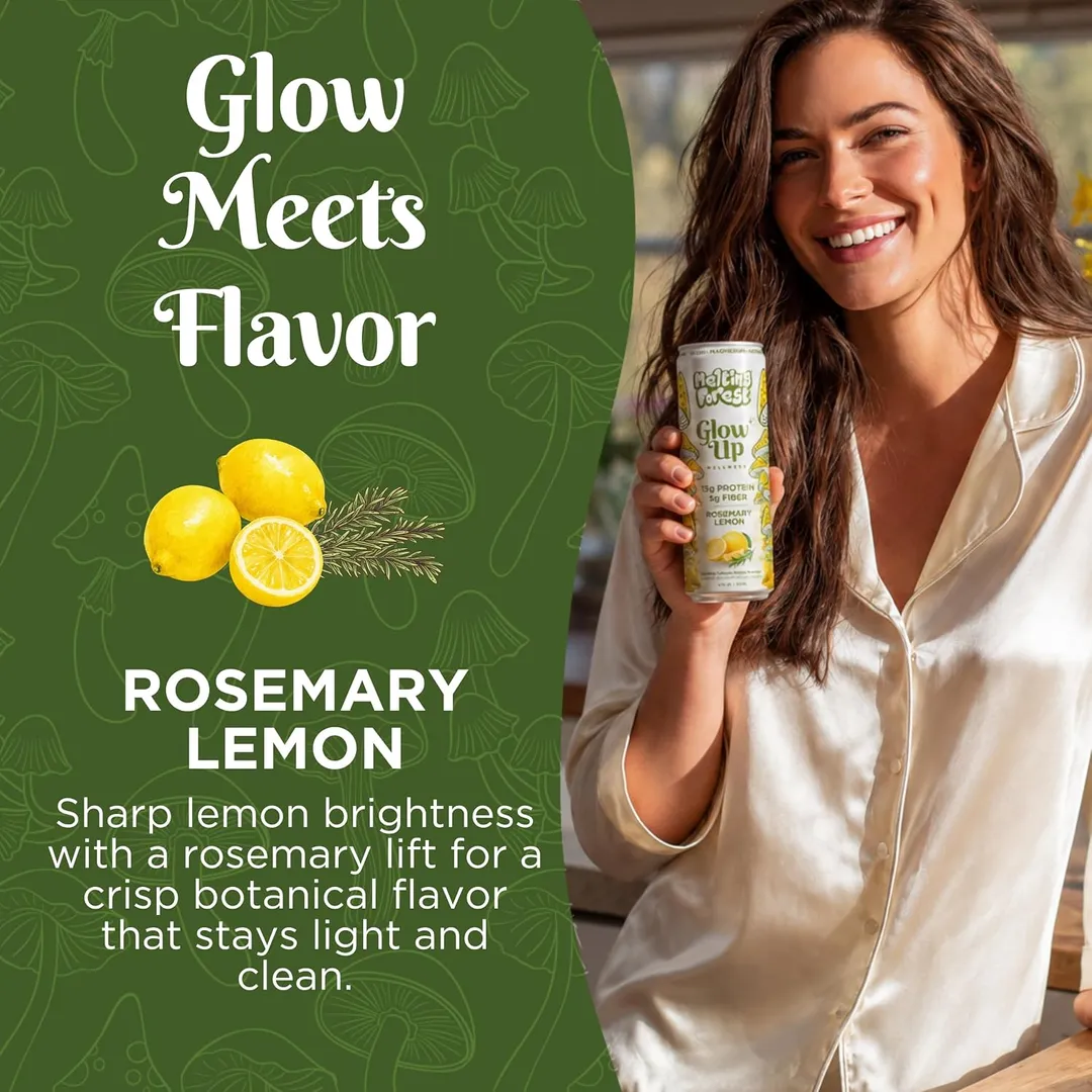 Melting Forest Glow Up Sparkling Collagen Protein – Rosemary Lemon