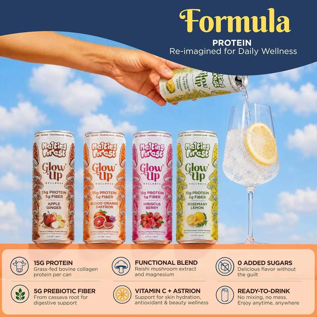 Melting Forest Glow Up Sparkling Collagen Protein – Variety Pack