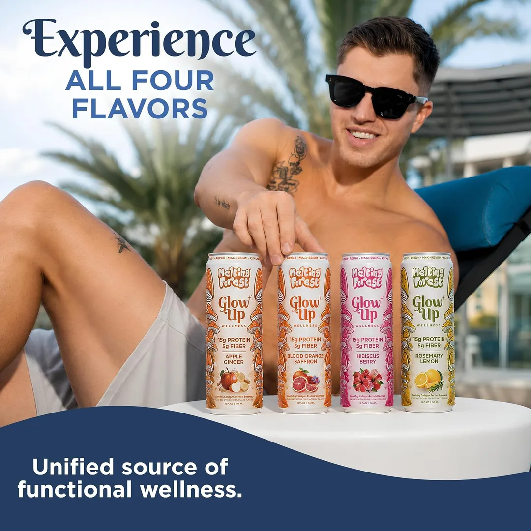 Melting Forest Glow Up Sparkling Collagen Protein – Variety Pack
