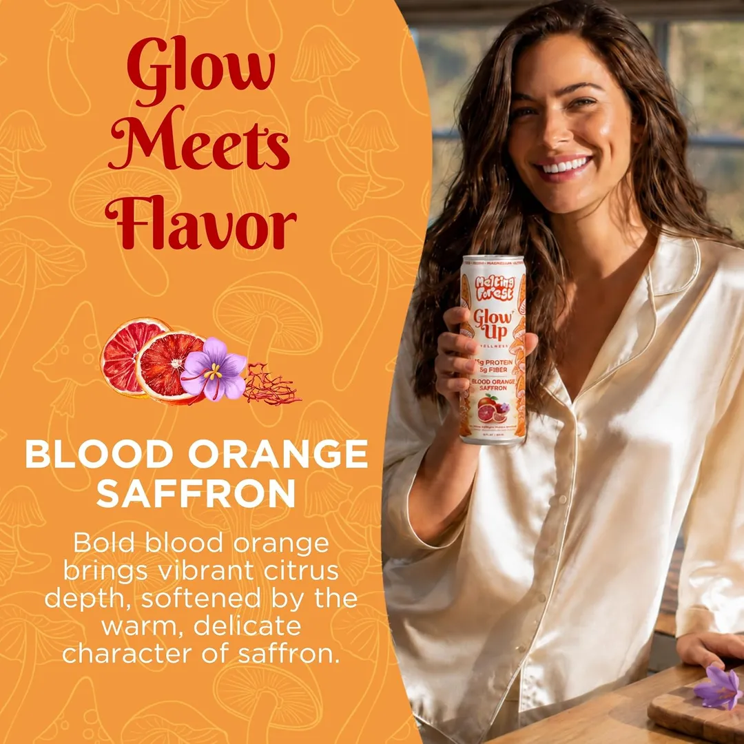 Melting Forest Glow Up Sparkling Collagen Protein – Blood Orange Saffron