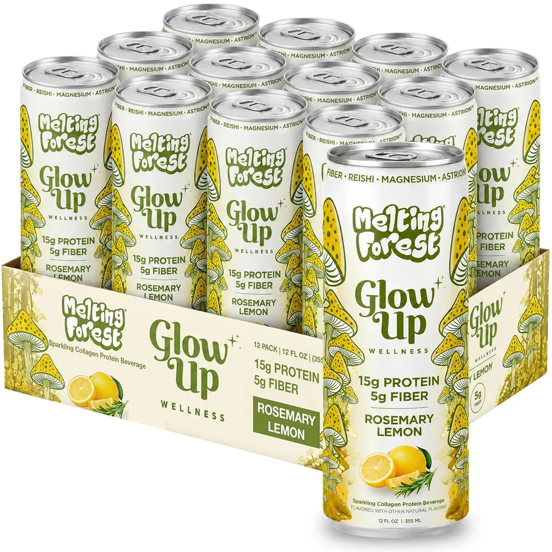 Melting Forest Glow Up Sparkling Collagen Protein – Rosemary Lemon