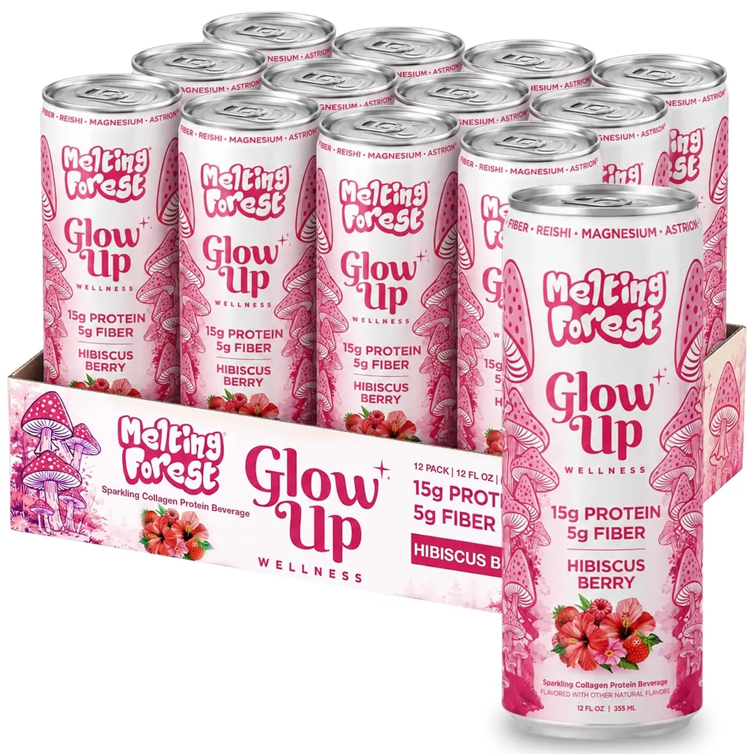 Melting Forest Glow Up Sparkling Collagen Protein – Hibiscus Berry