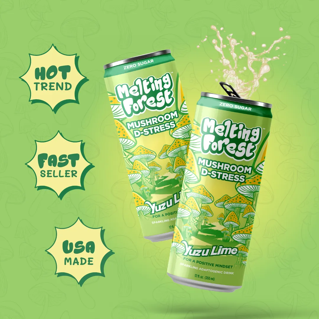 Melting Forest D-Stress Sparkling Water – Yuzu Lime 