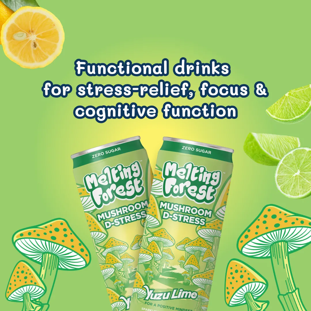 Melting Forest D-Stress Sparkling Water – Yuzu Lime 