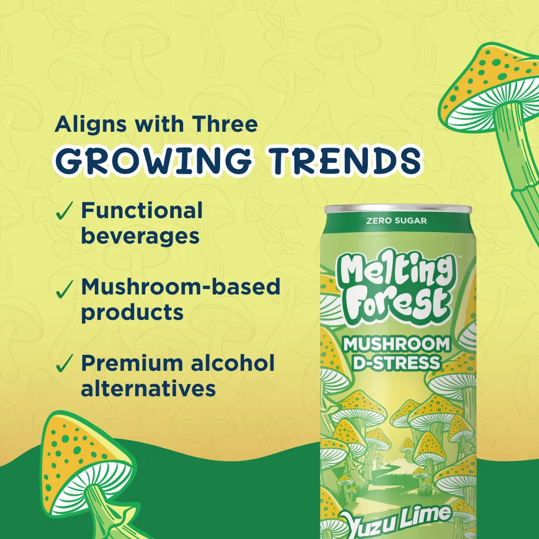 Melting Forest D-Stress Sparkling Water – Yuzu Lime 