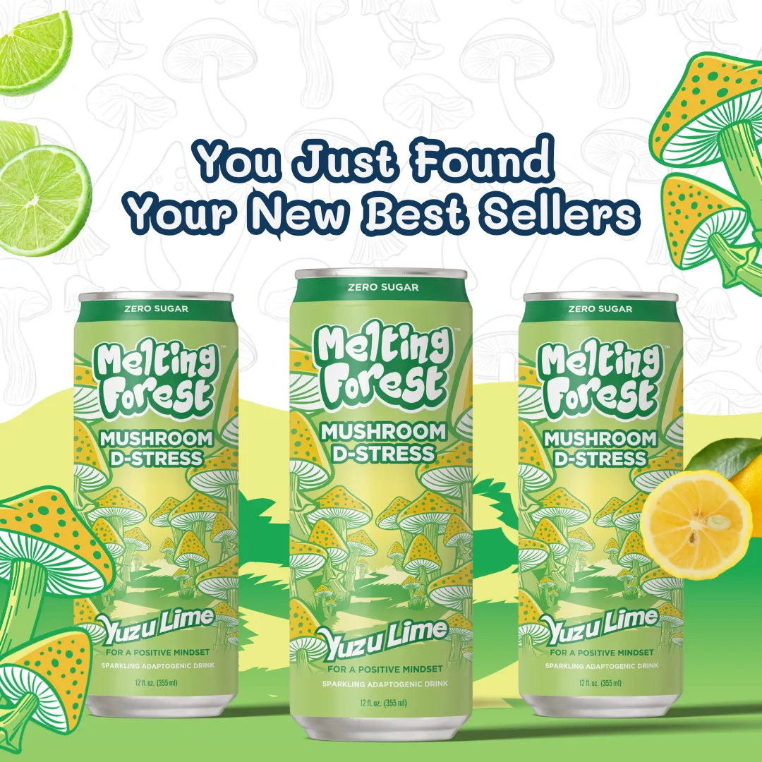 Melting Forest D-Stress Sparkling Water – Yuzu Lime 