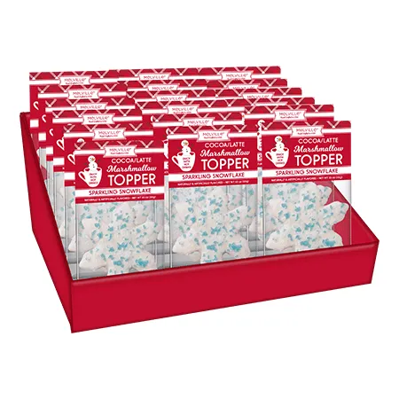 Blue Crystal Sugar Marshmallow Toppers 4ct Gusset Bag