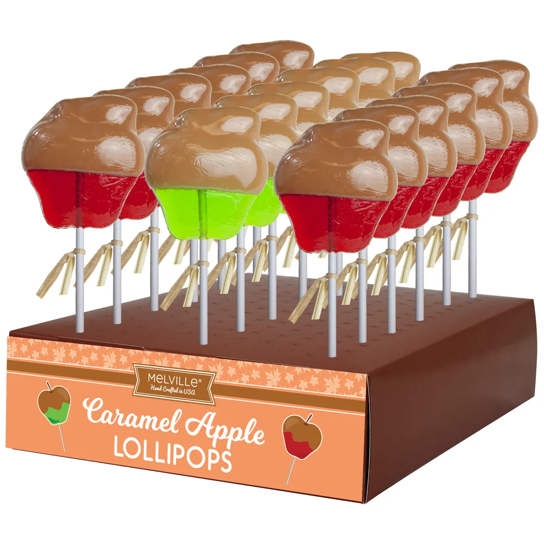 Caramel-Dipped Apple Lollipops - Red & Green variant