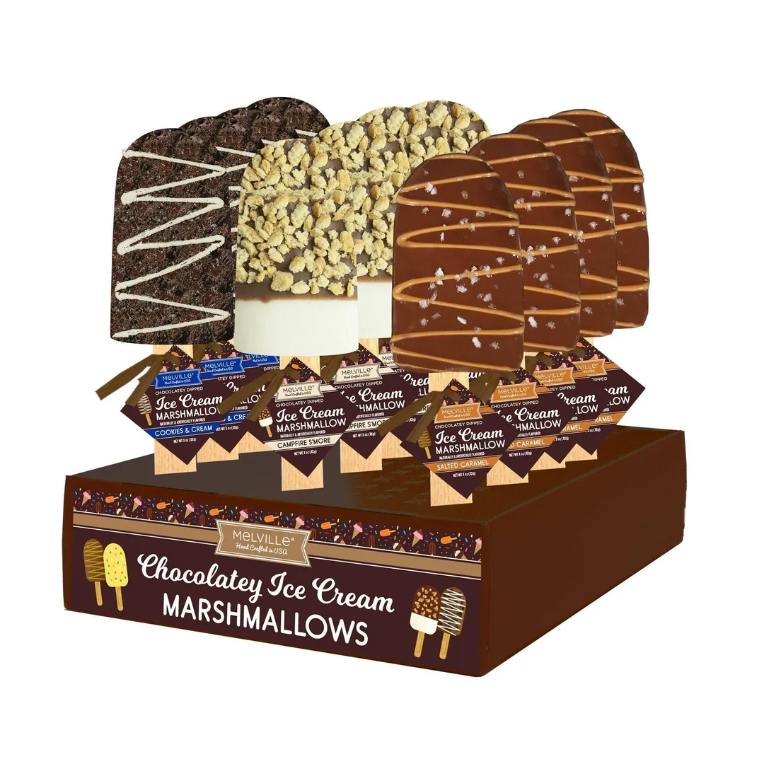 Chocolatey Coated Marshmallow Ice Cream Pops - Assorted variant