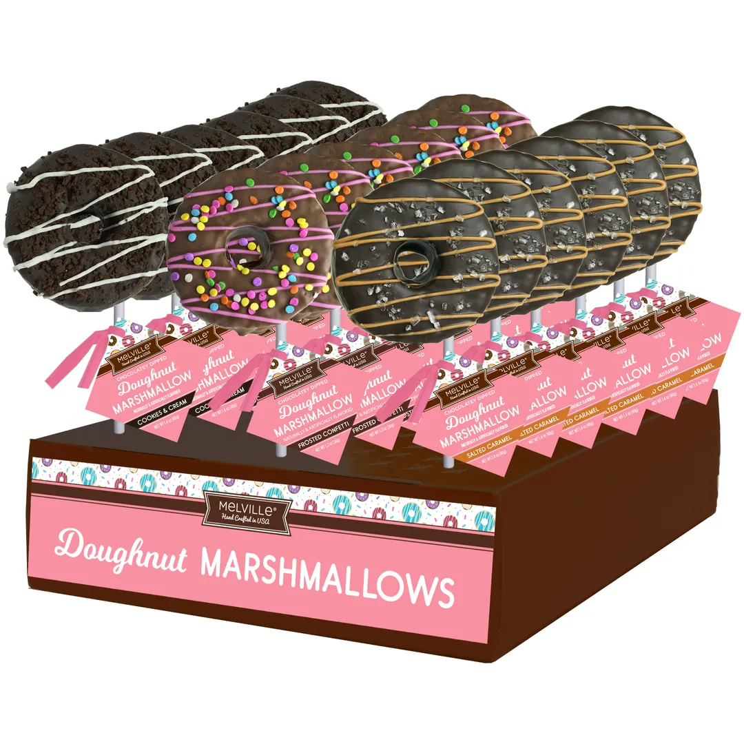 Chocolatey-Dipped Donut Marshmallow Pops - Assorted variant