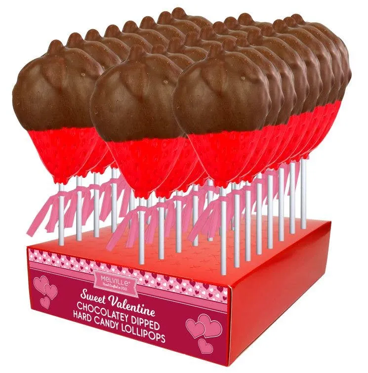 Chocolatey-Dipped Strawberry Lollipops variant