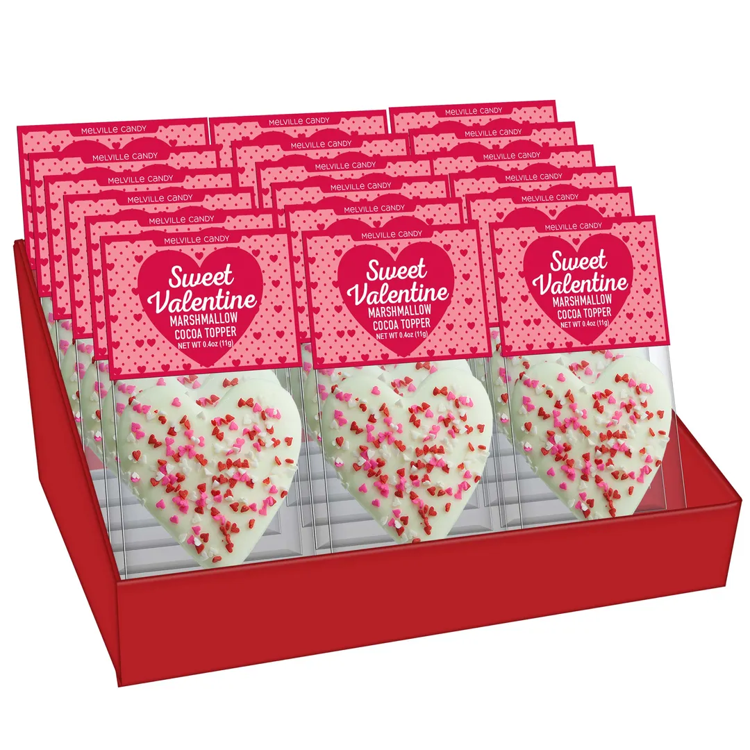 Confetti Heart Marshmallow Toppers 4ct