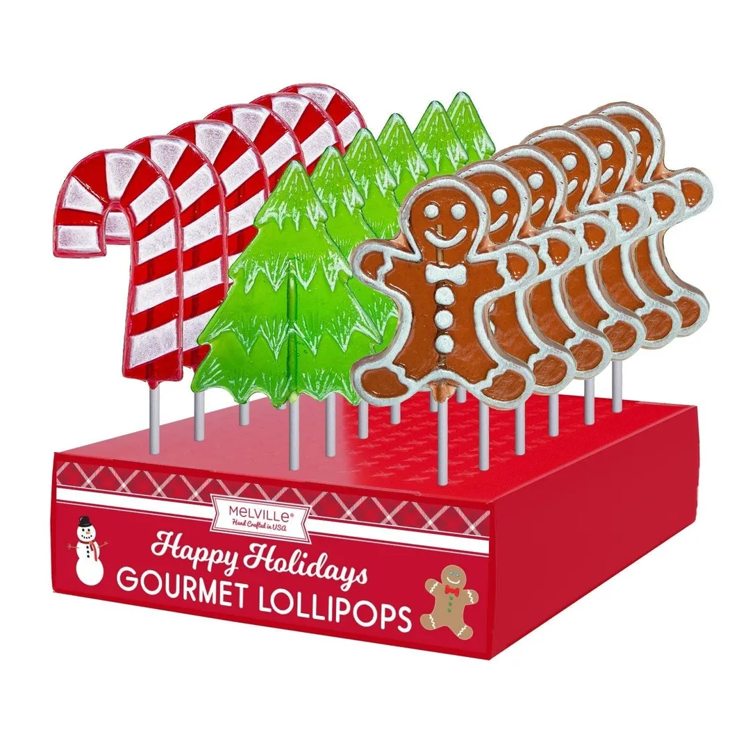 Frosted Holiday Lollipops - Assorted variant
