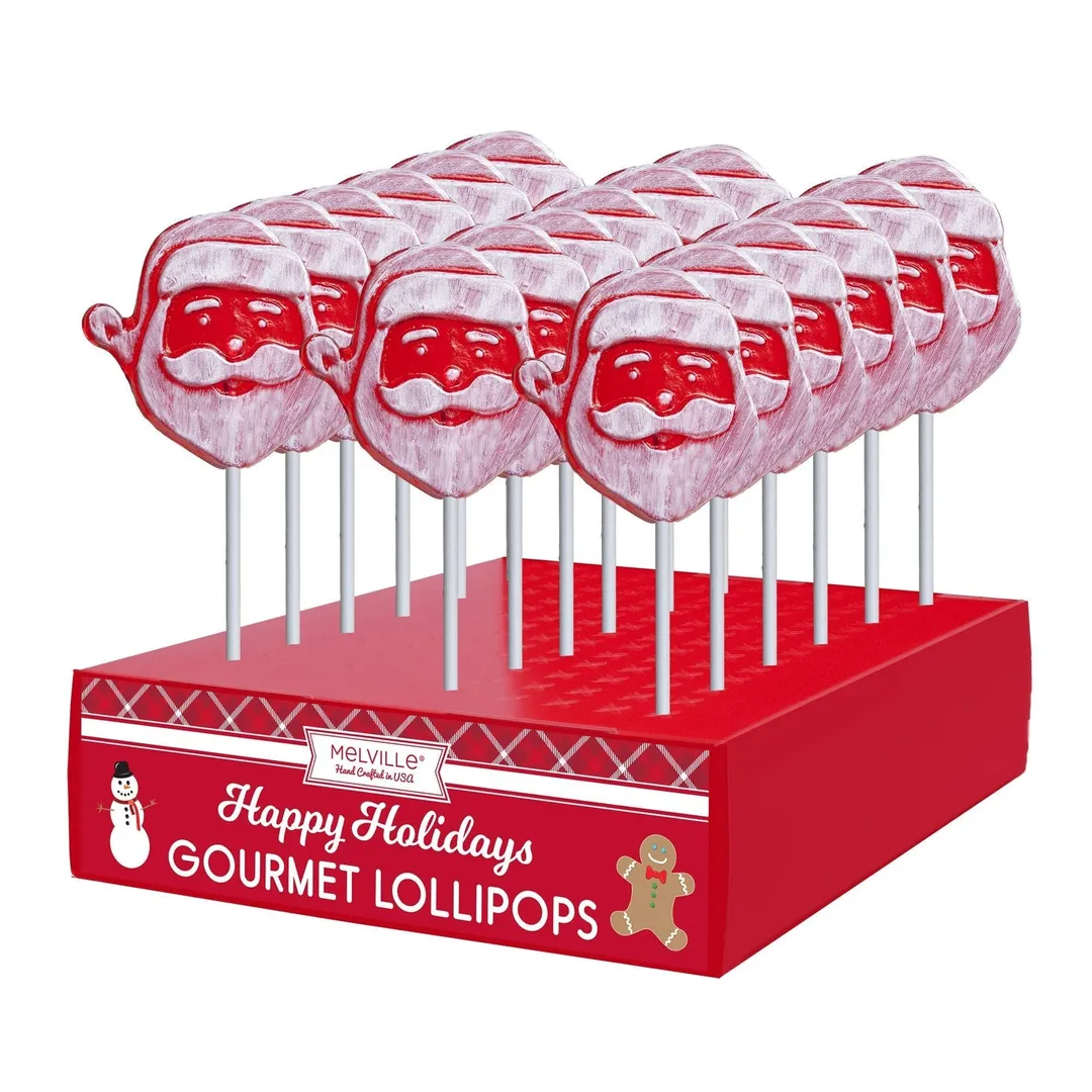 Frosted Santa Face Lollipops variant