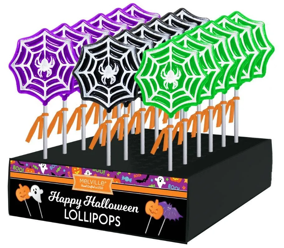 Frosted Spiderweb Lollipops - Assorted variant