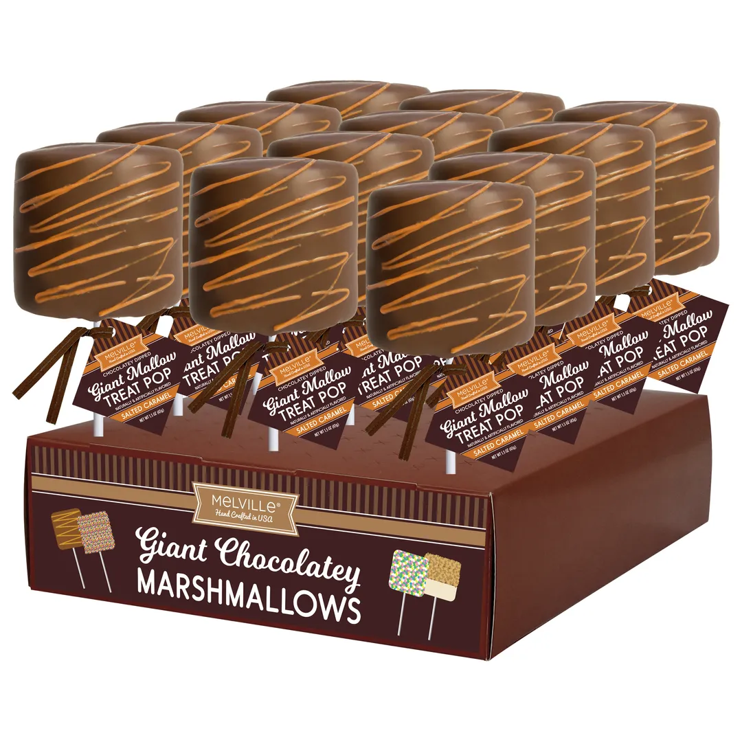 Giant Marshmallow Pops - Caramel Sea Salt variant