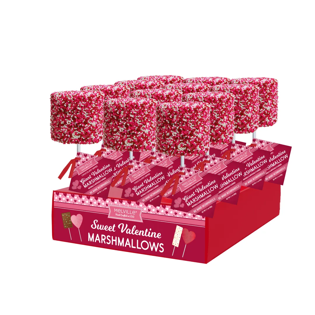 Giant Marshmallow Pops - Nonpareils White Chocolatey Coating variant