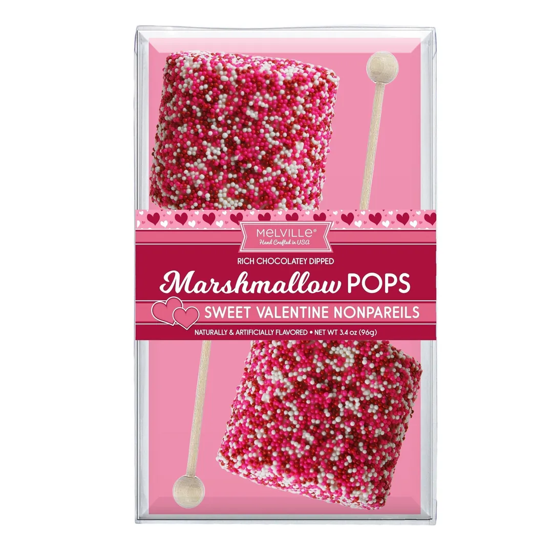 Giant Marshmallow Pops - Nonpareils White Chocolatey Coating variant