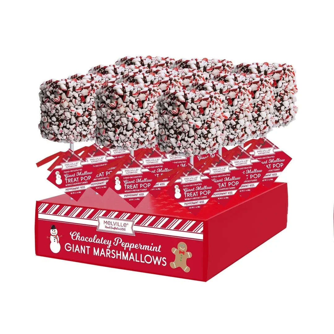 Giant Marshmallow Pops - Peppermint Dark Chocolatey Coating variant