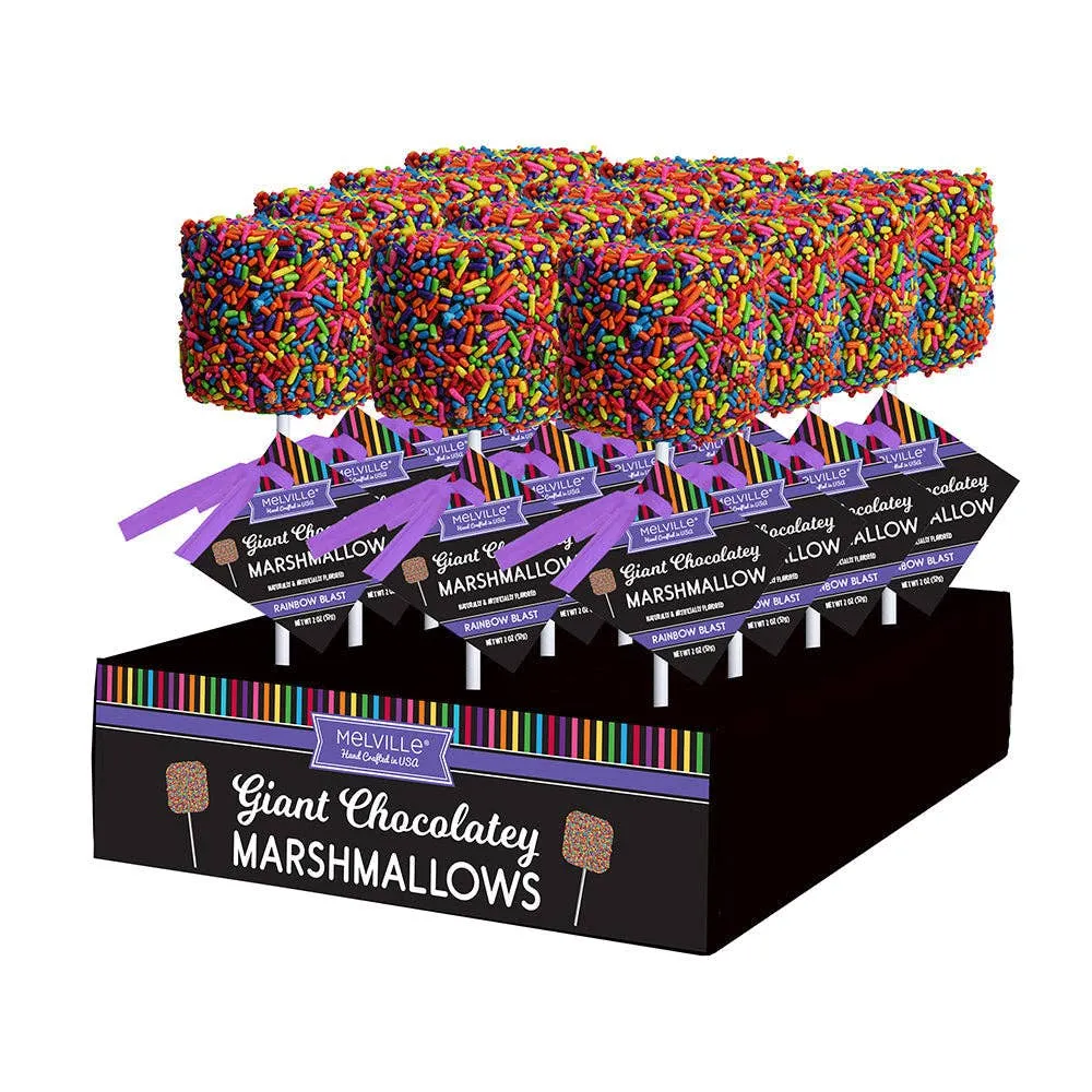 Giant Marshmallow Pops - Rainbow Sprinkle variant