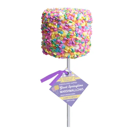 Giant Marshmallow Pops - Spring Confetti Chocolatey - Dipped variant