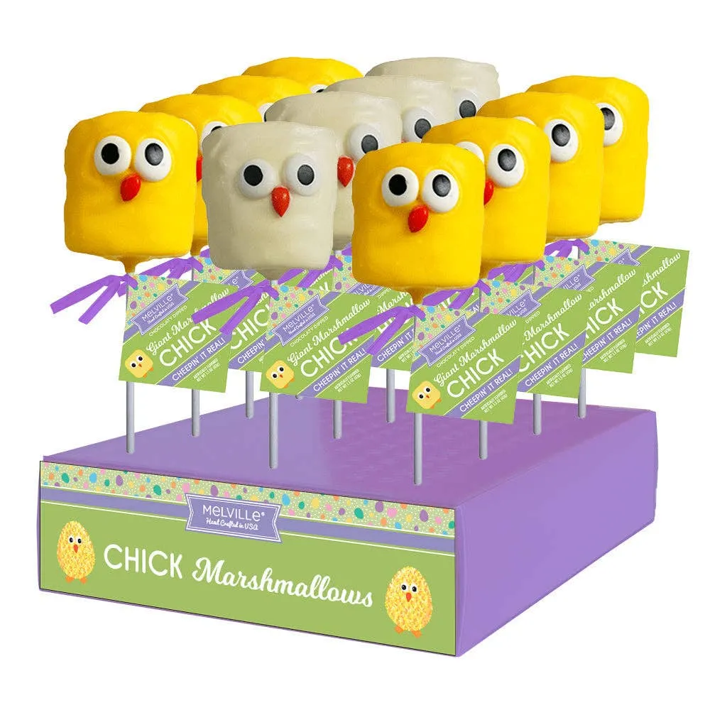 Giant Marshmallow Pops - Yellow & White Chicks variant