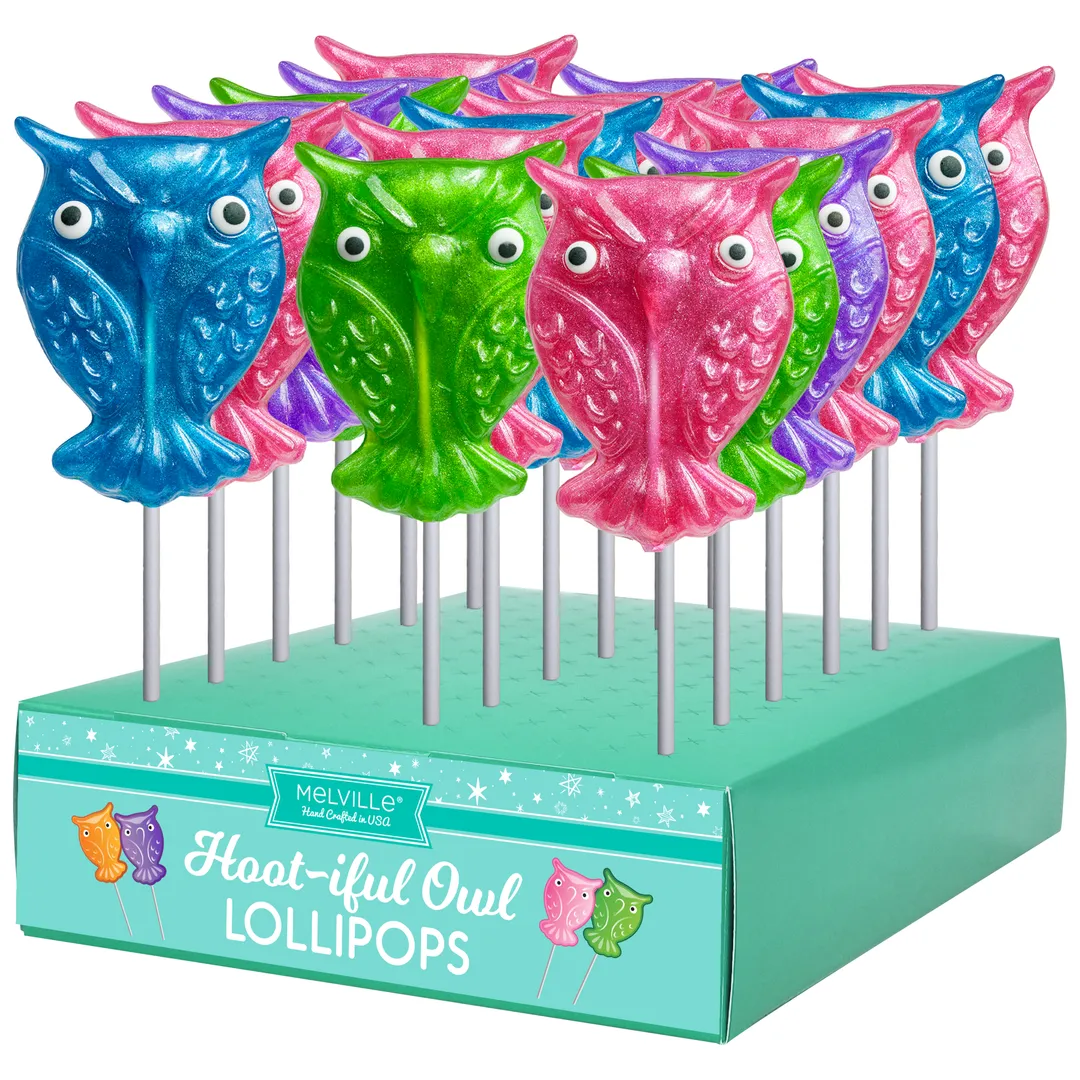 Glitter Owl Lollipops - Assorted variant