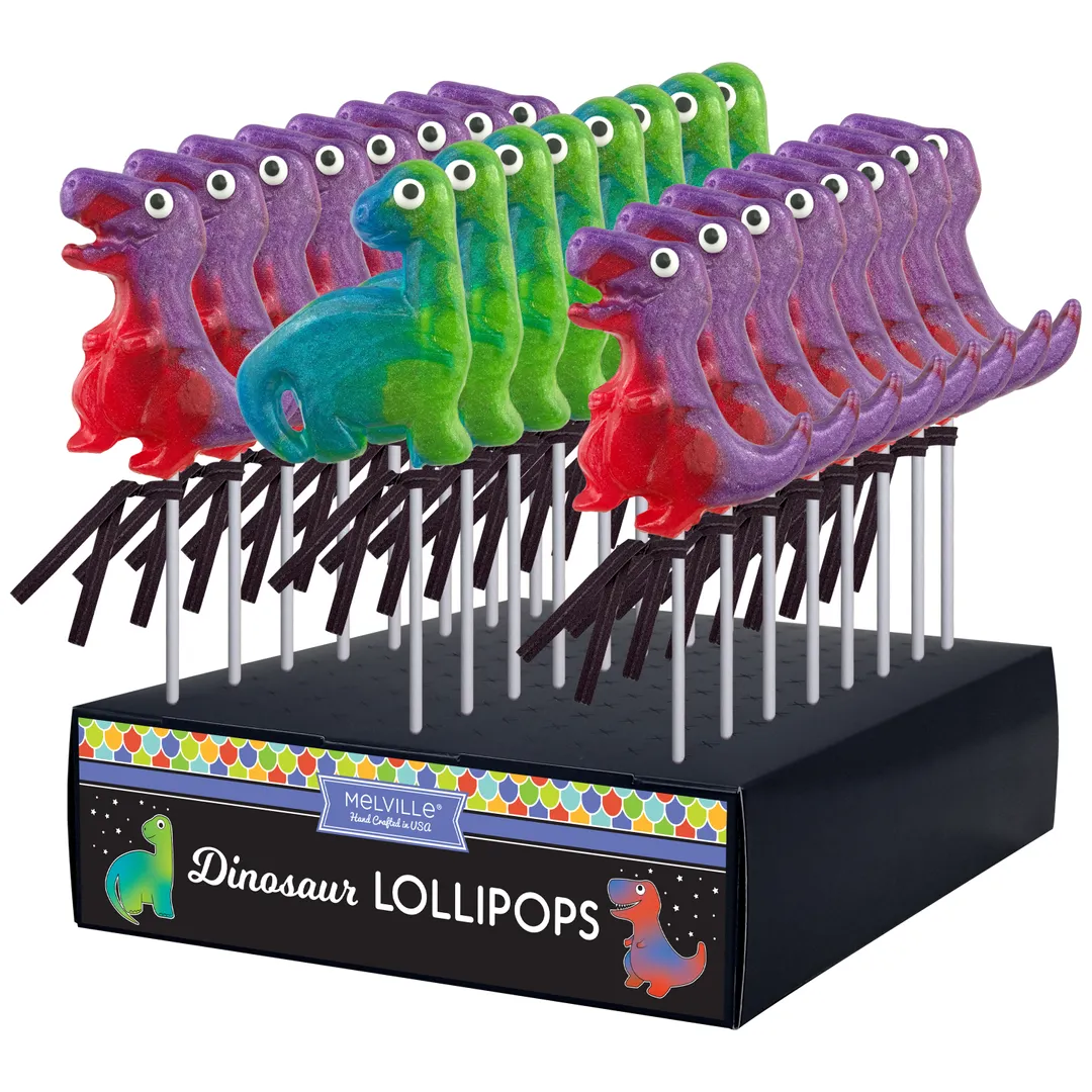 Glitter Swirl Dinosaur Lollipops variant